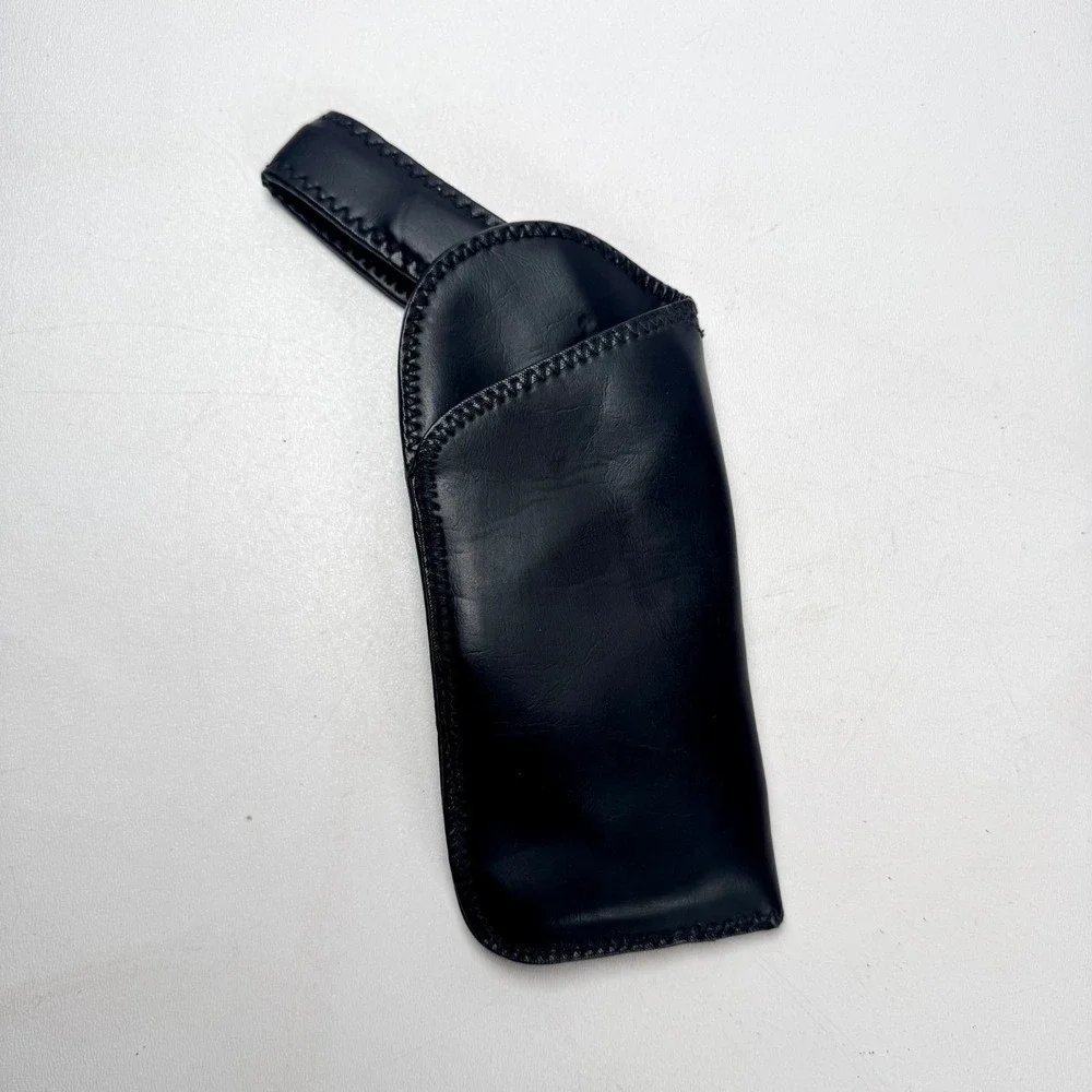 Vintage Swinger Leather Eyeglass Glasses Case Holder Belt Loop Clip Black Swivel